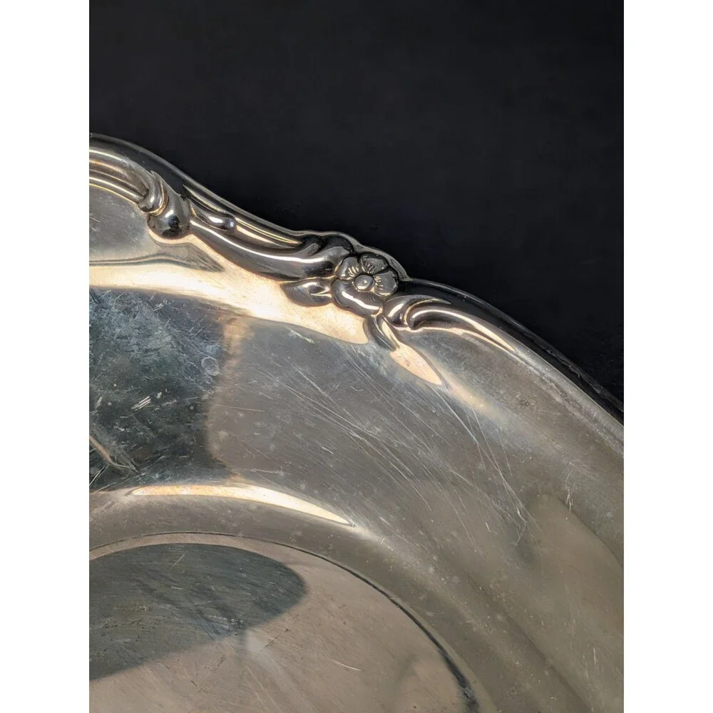 International Silver Company Silver-Plate Candy Dish & Silver Plate Spoon